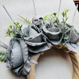 Tocado Catrina Flores Plateado