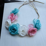 Tiara Primavera Blanco/Rosa/Celeste