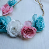 Tiara Primavera Blanco/Rosa/Celeste