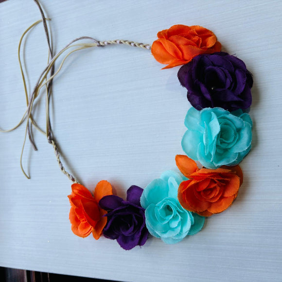 Tiara Primavera Naranja/purpura/menta