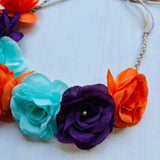 Tiara Primavera Naranja/purpura/menta