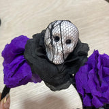 Diadema Catrina Purpura Calavera