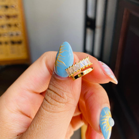 Earcuff Diamantes Gold