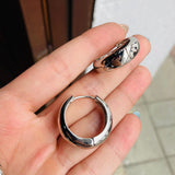 Candongas Pum pum plateada #3