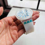 Reloj Swatch Blanco/Celeste