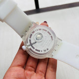 Reloj Swatch Blanco/Celeste