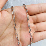 Cadena clip plateada