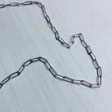 Cadena clip plateada
