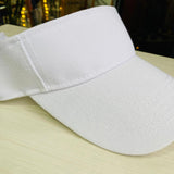 Visera acrilica con velcro blanca