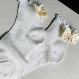 Calcetines Liston Crema