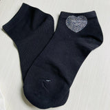 Calcetines Piedras Corazon Negro