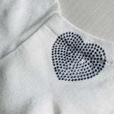 Calcetines Piedras Corazon Blanco