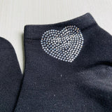 Calcetines Piedras Corazon Negro