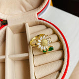 Anillo Flor Giratorio