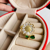 Anillo Flor Giratorio