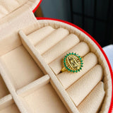 Anillo Virgen Murano Verde
