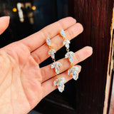 Aretes hoja de Zafiro