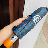 Sombrilla automática corazones azules
