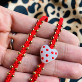 Pulsera x2 corazon blanco