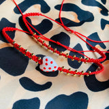 Pulsera x2 corazon blanco