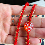 Pulsera x2 corazon Rojo