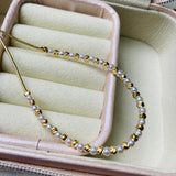 Pulsera Perla Balines Dorados #1