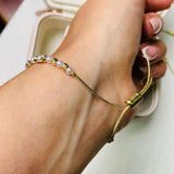 Pulsera Perla Balines Dorados #1