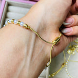 Pulsera Perla Balines Dorados # 2