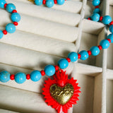 Collar Red piedra natural turquesa