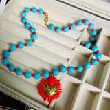 Collar Red piedra natural turquesa