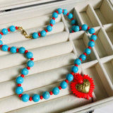 Collar Red piedra natural turquesa