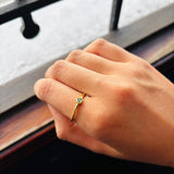 Anillo corazon mini verde