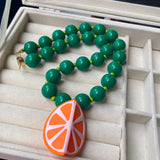 Collar Naranja Esmeralda