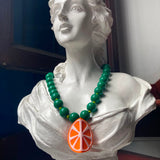 Collar Naranja Esmeralda