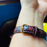 Reloj Q&Q dama marron dorado
