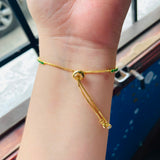 Pulsera Verde Muranos Dorada