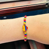 Pulsera Corazon Colombia Tricolor