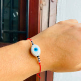 Pulsera ojo turco blanco