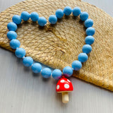 Collar Hongo Amanita Blue