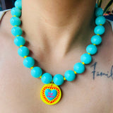 Collar Soy Amor Turquesa