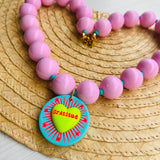 Collar Gratitud Rosa
