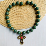 Collar Green Cruz