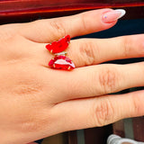 Anillo Mariposa Roja