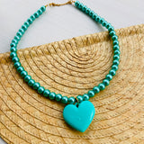 Collar Perla Turquesa