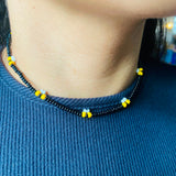 Collar mostacilla abeja black