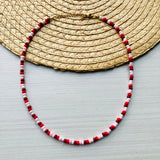 Collar mostacilla multicolor rosa