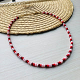 Collar mostacilla multicolor rosa