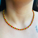 Collar gargantilla coral