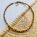 Collar gargantilla coral