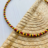 Collar gargantilla coral